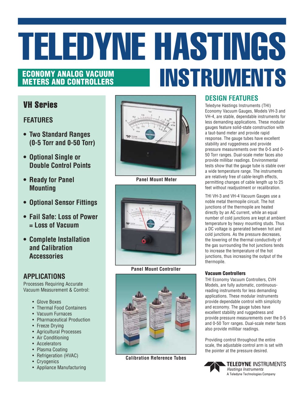 VH/CVH vacuum gauge/controller - Teledyne Hastings Instruments