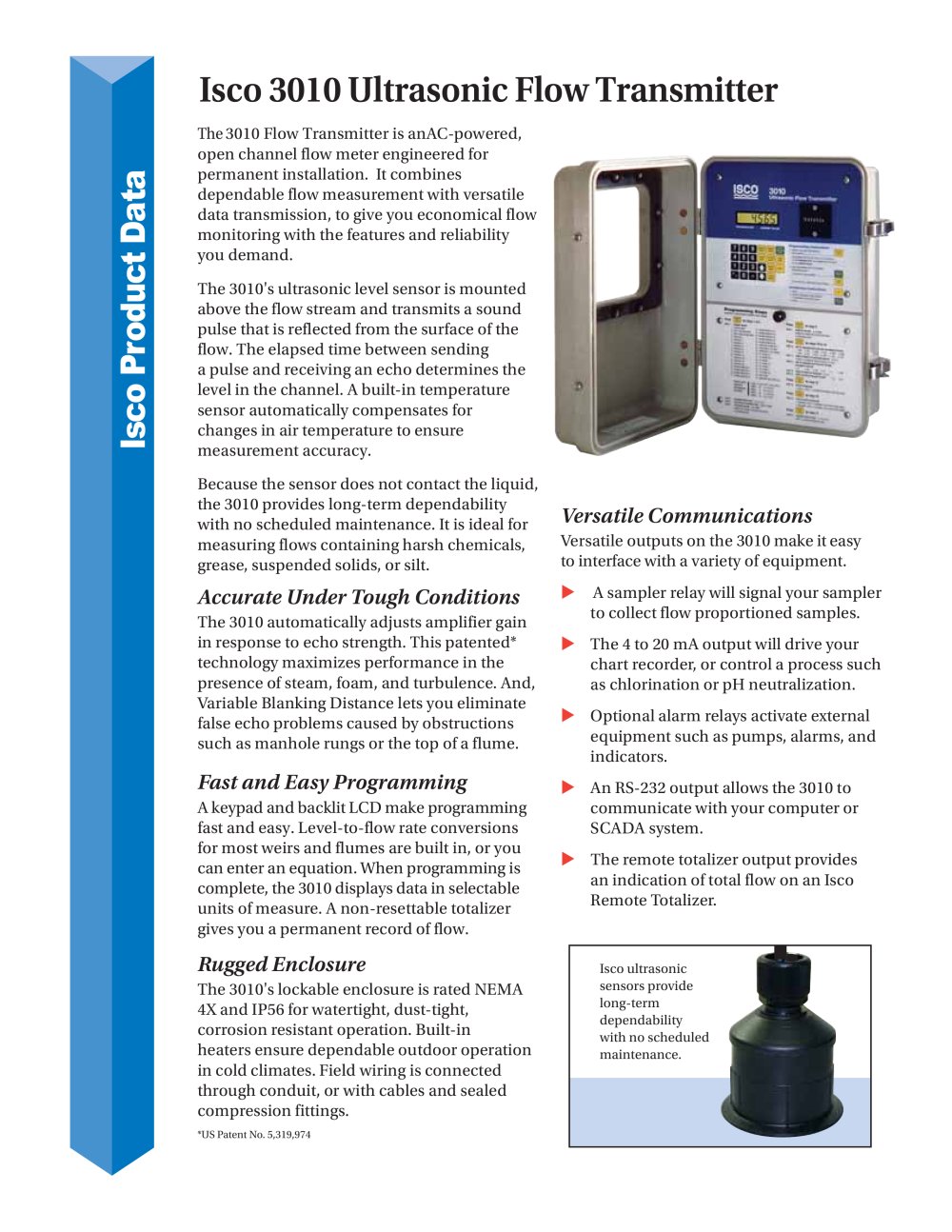 3010 Ultrasonic Flow Transmitter - Teledyne Isco