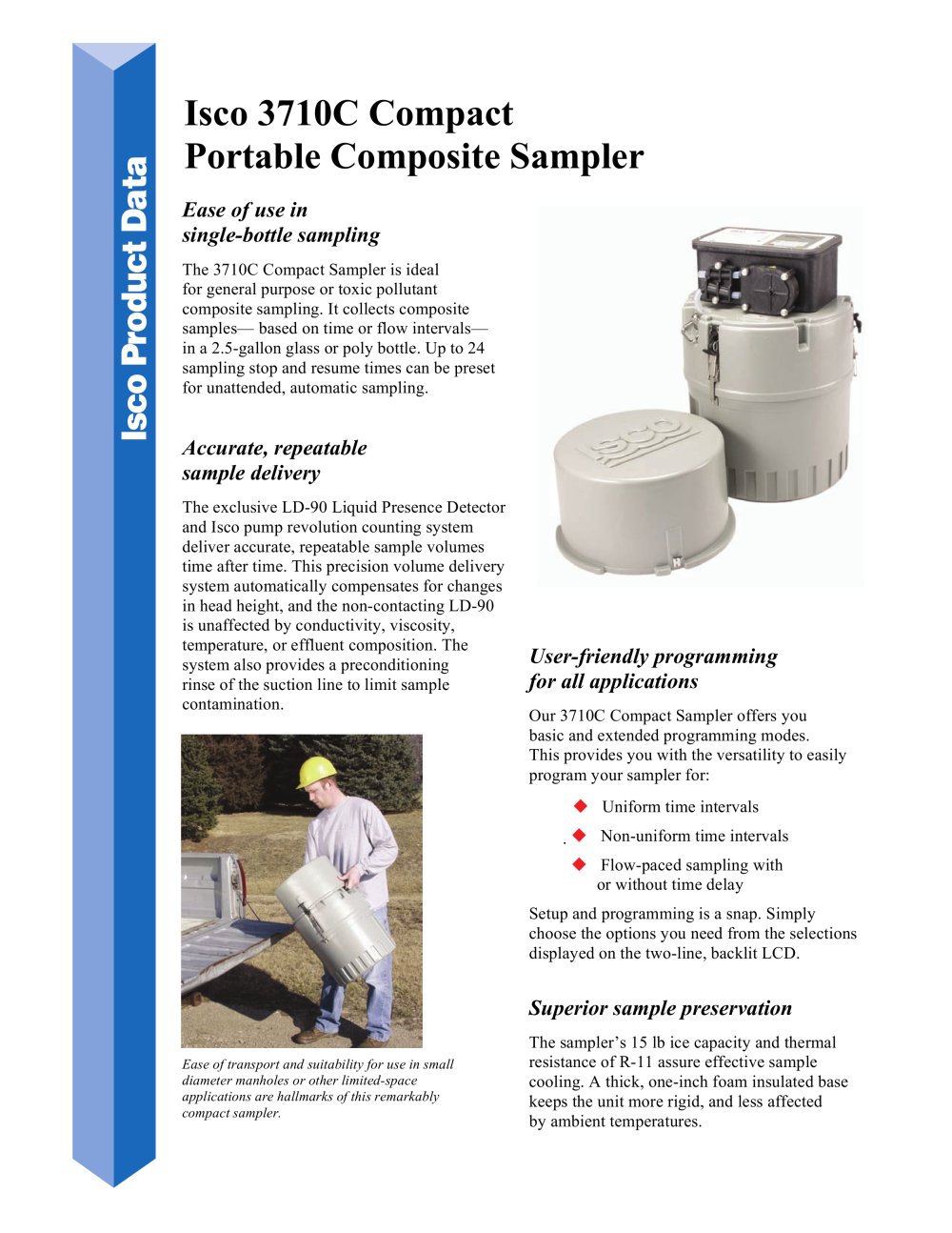 Isco 3710C Compact Portable Composite Sampler - Teledyne Isco