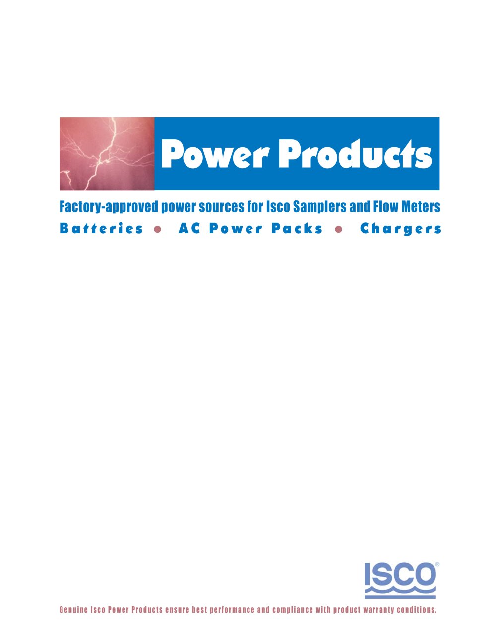 Power Products Brochure - Teledyne Isco