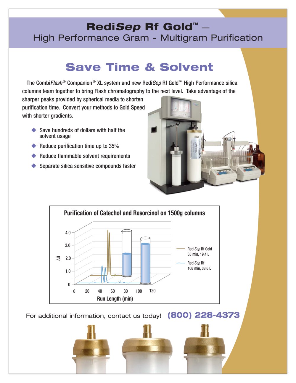 Rf Gold Large Columns Flyer - Teledyne Isco