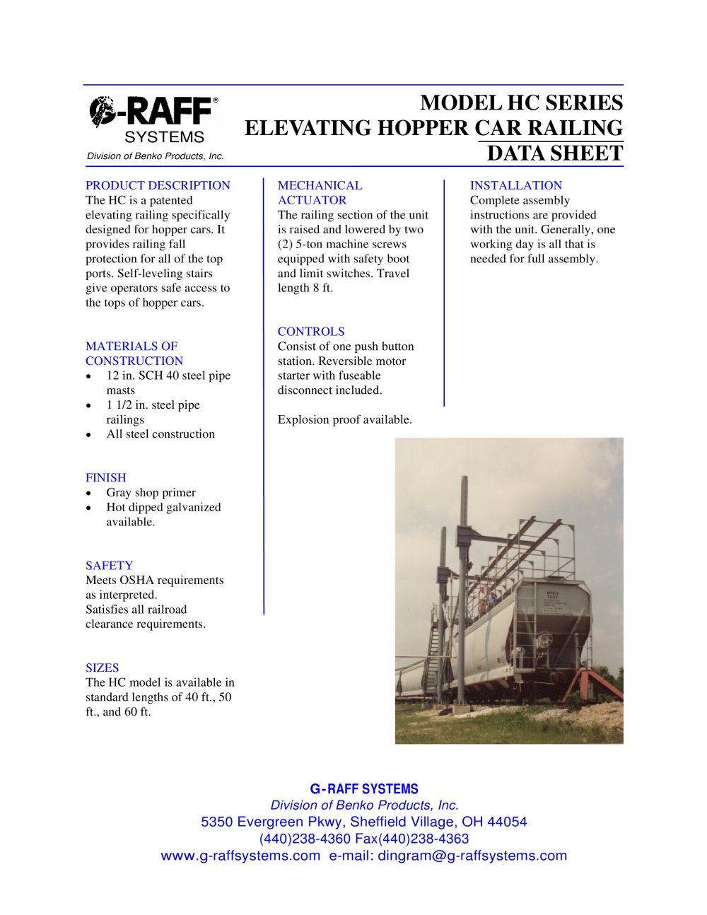 G-RAFF ELEVATING RAILING SYSTEM - Benko