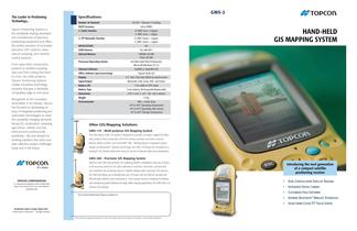 GMS-2  	HAND-HELD GIS MAPPING SYSTEM