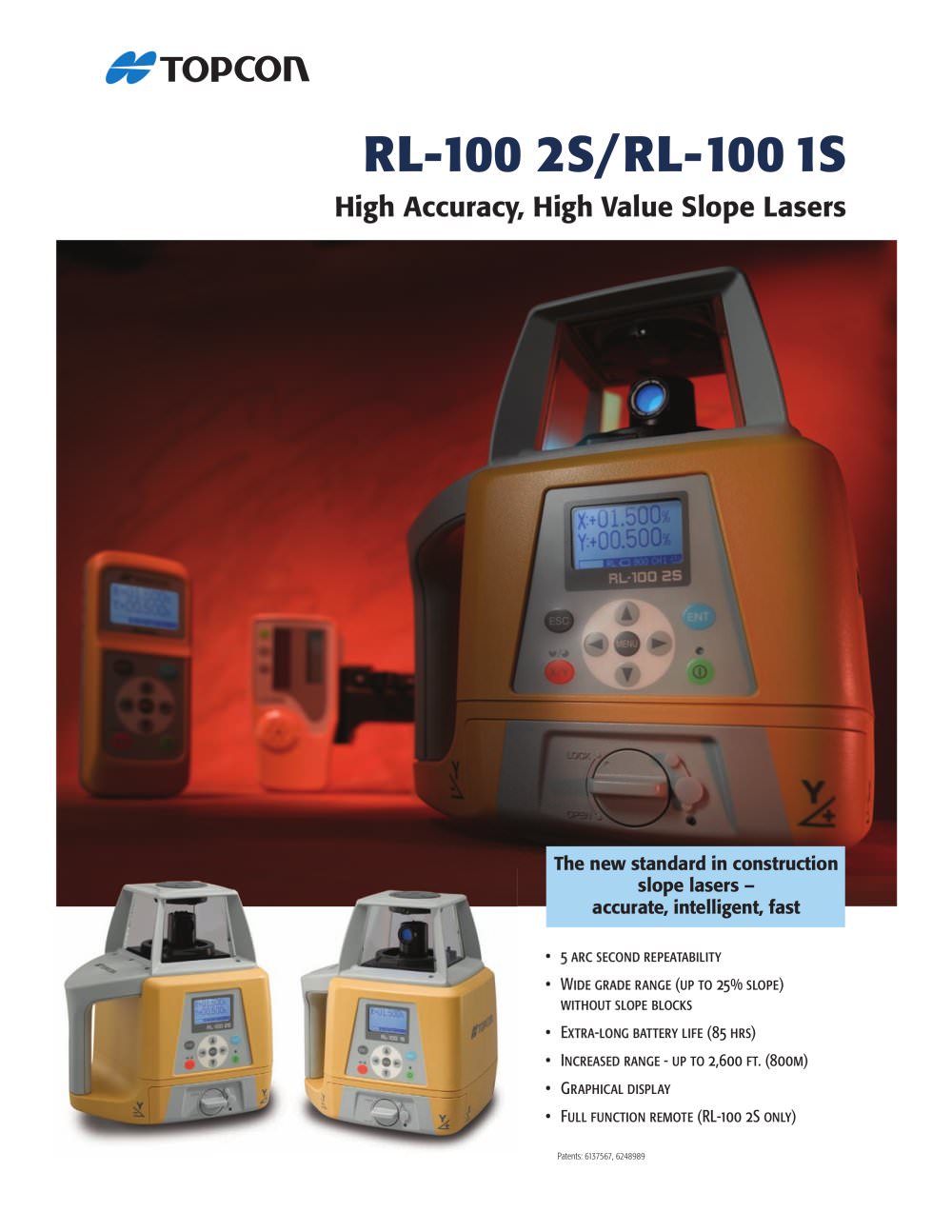 Slope Lasers RL-100 1S/2S - TOPCON