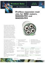 Profibus expansion modules for MAC motors. MAC00-FP2 and MAC00-FP4
