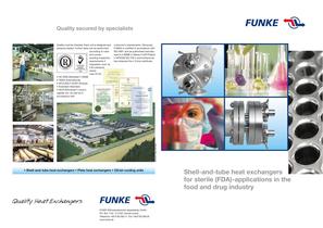 Shell-and-tube heat exchangers for sterile (FDA)-applications