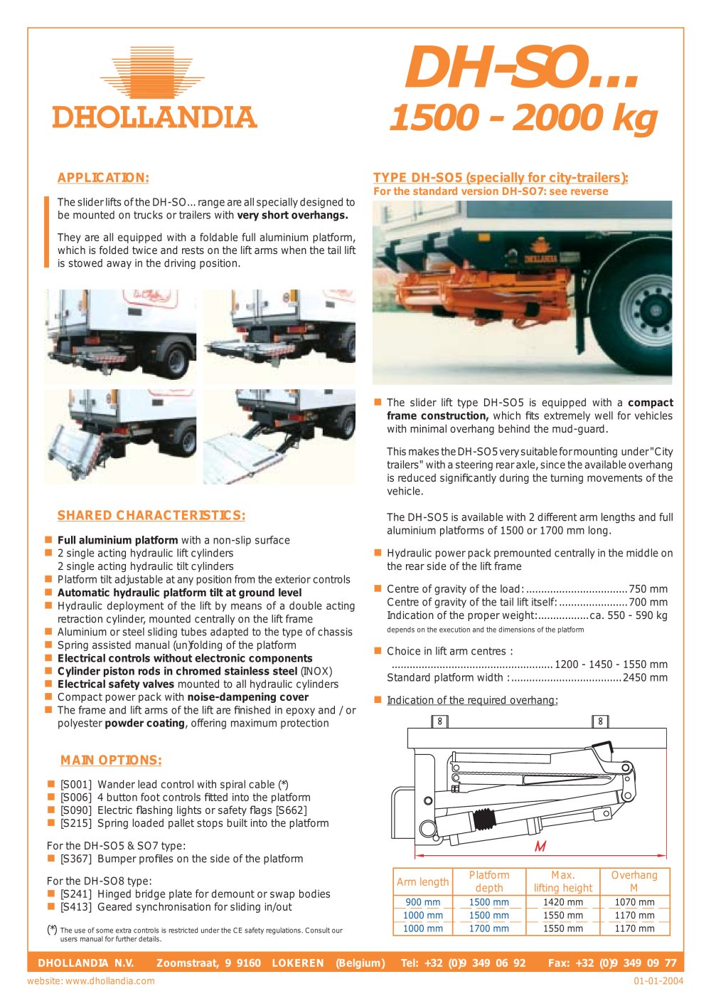 Slider lifts >  DH-SO5 / SO7 - Dhollandia