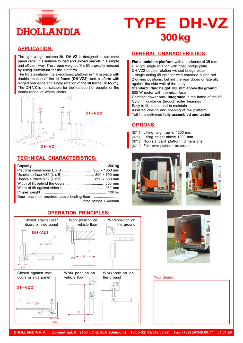 Tail lifts for vans >  DH-VZ - Dhollandia