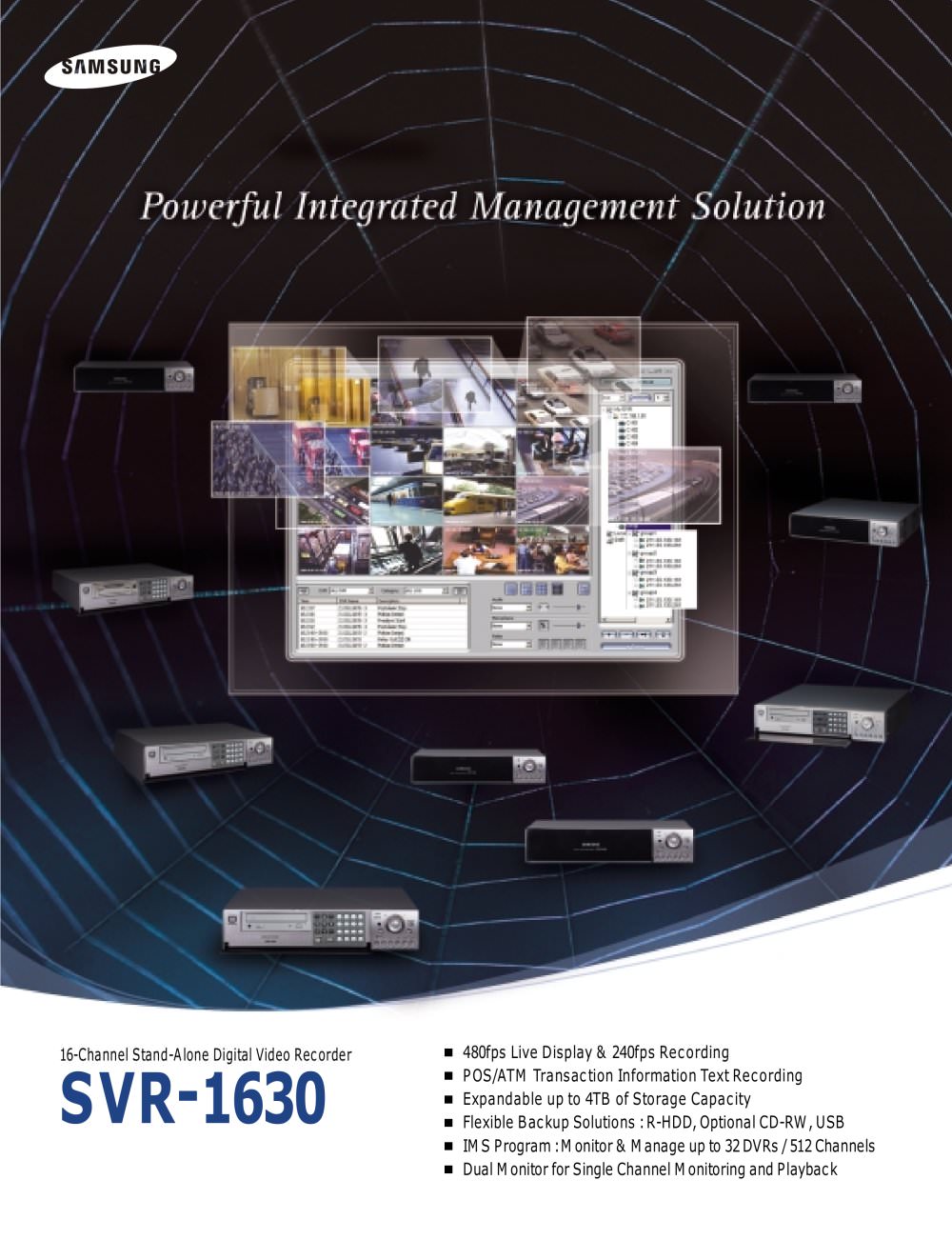 16-Channel Stand-Alone Digital Video Recorder - Samsung Techwin