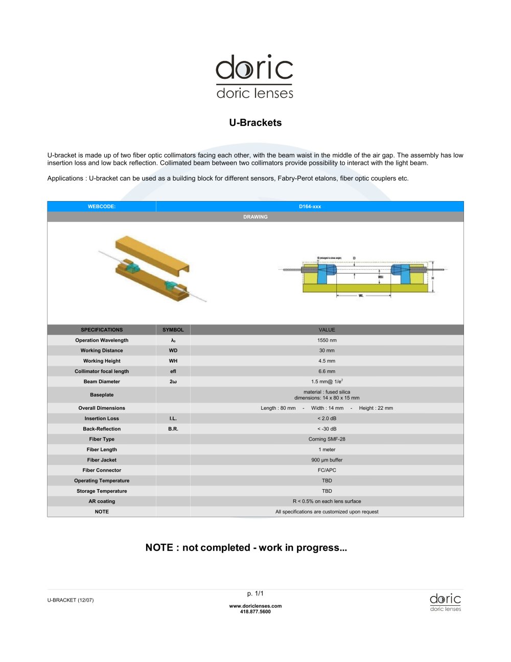 U-Brackets - Doric Lenses