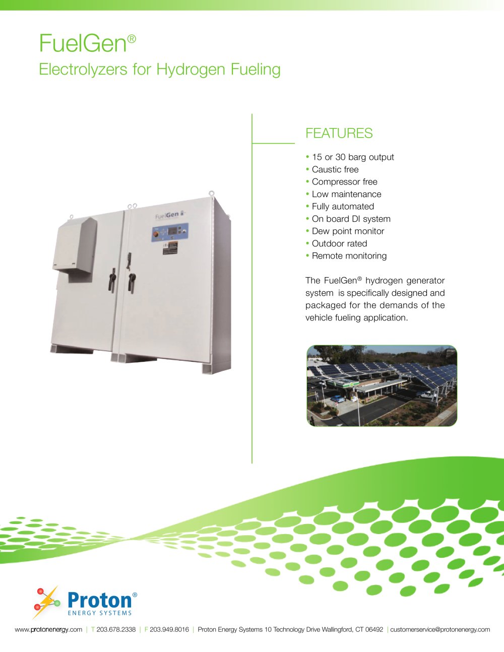 FuelGen electrolyzers for hydrogen fueling - Proton Energy Systems