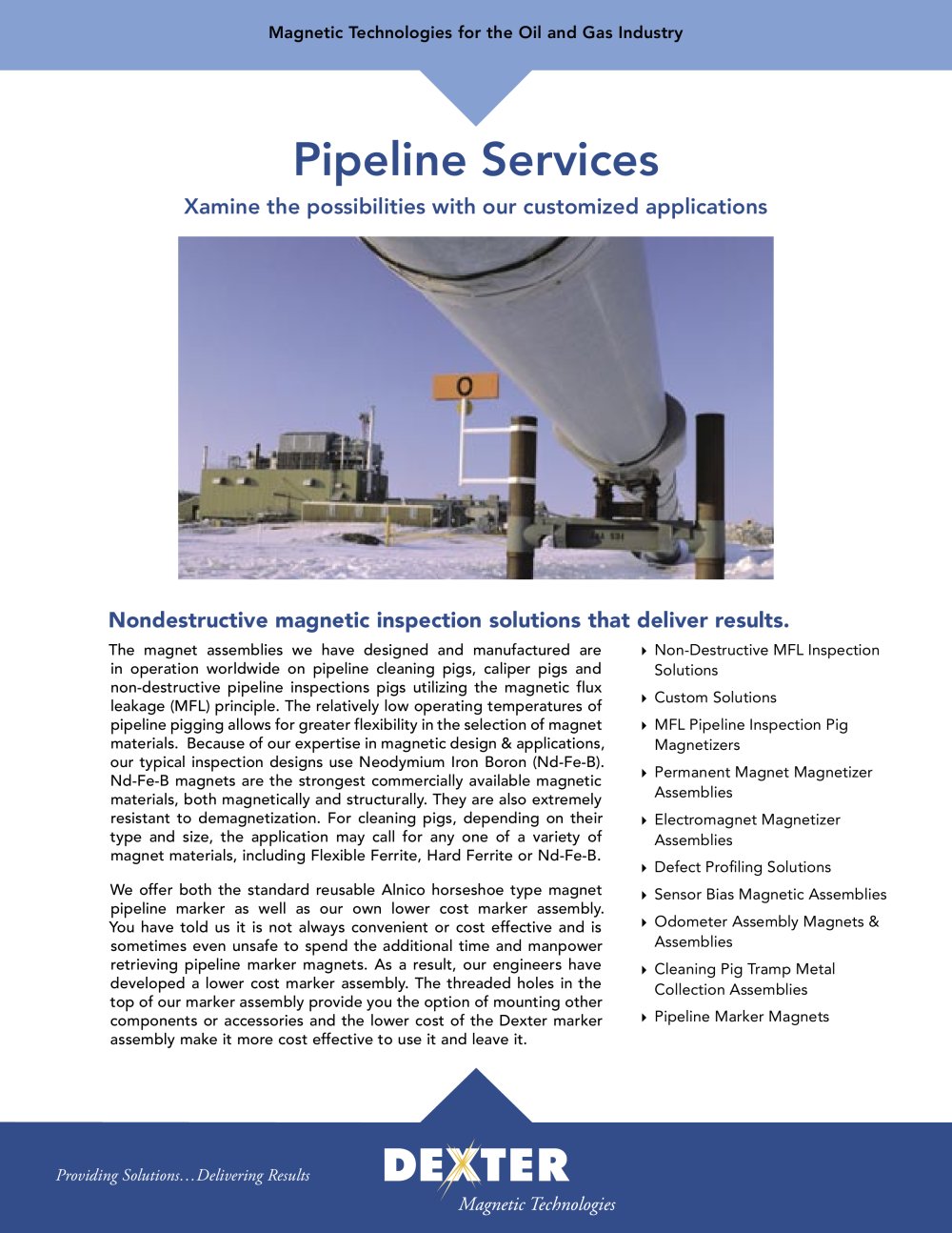 Pipeline Services Data Sheet - Dexter Magnetic Technologies