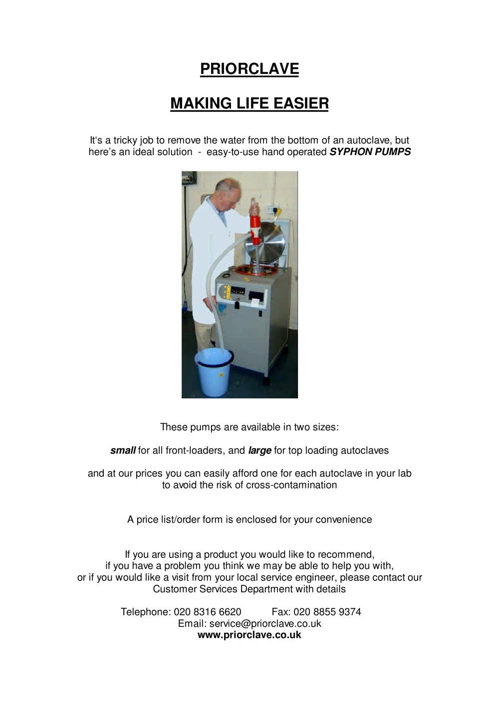 Easy Autoclave Cleaning - Priorclave