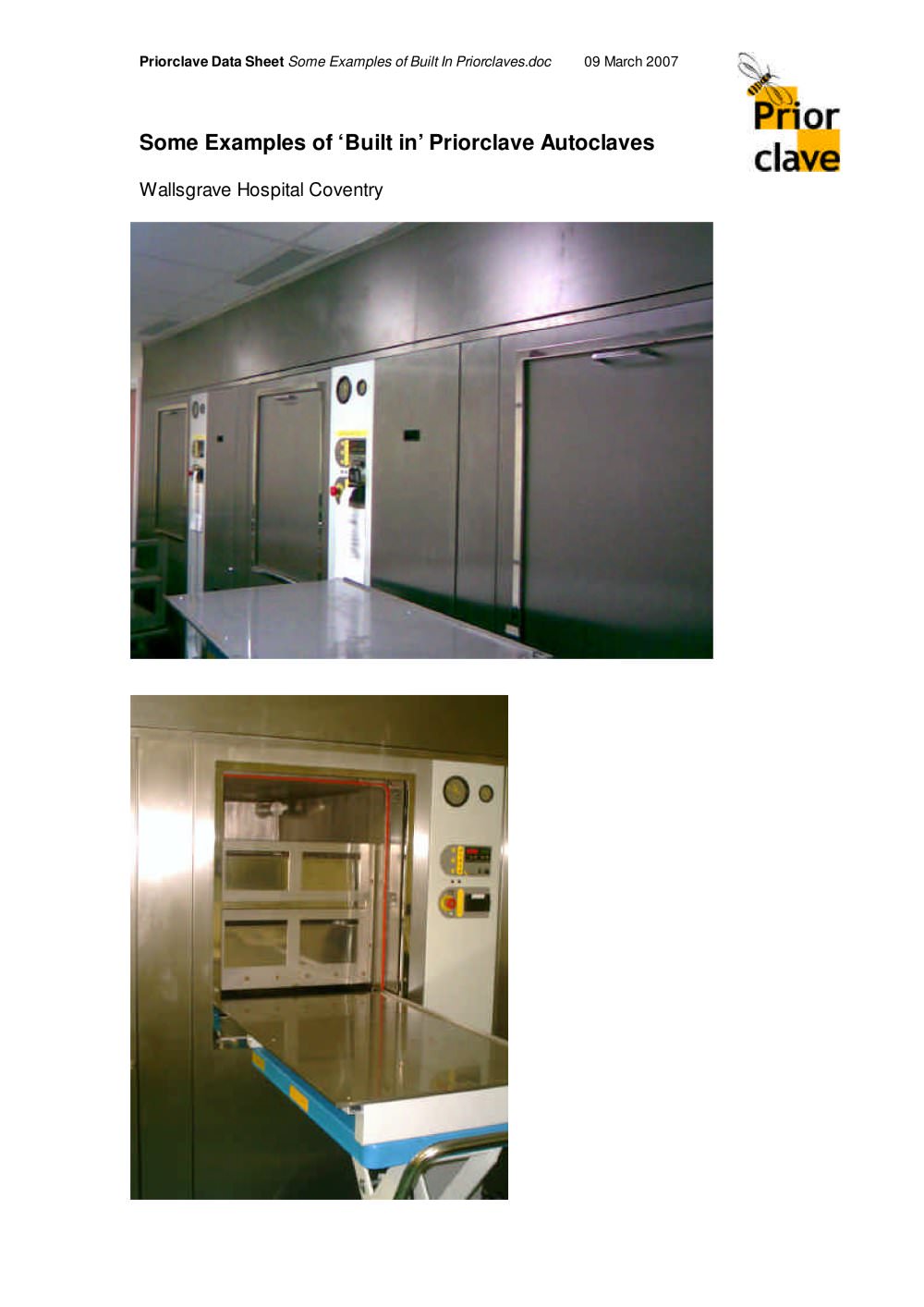 Examples of Built-in Priorclaves - Priorclave