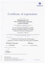 Priorclave Certification ISO9000:2000 etc.