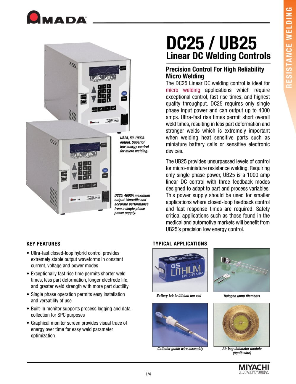 Low Power Linear DC Weld Controls - Miyachi