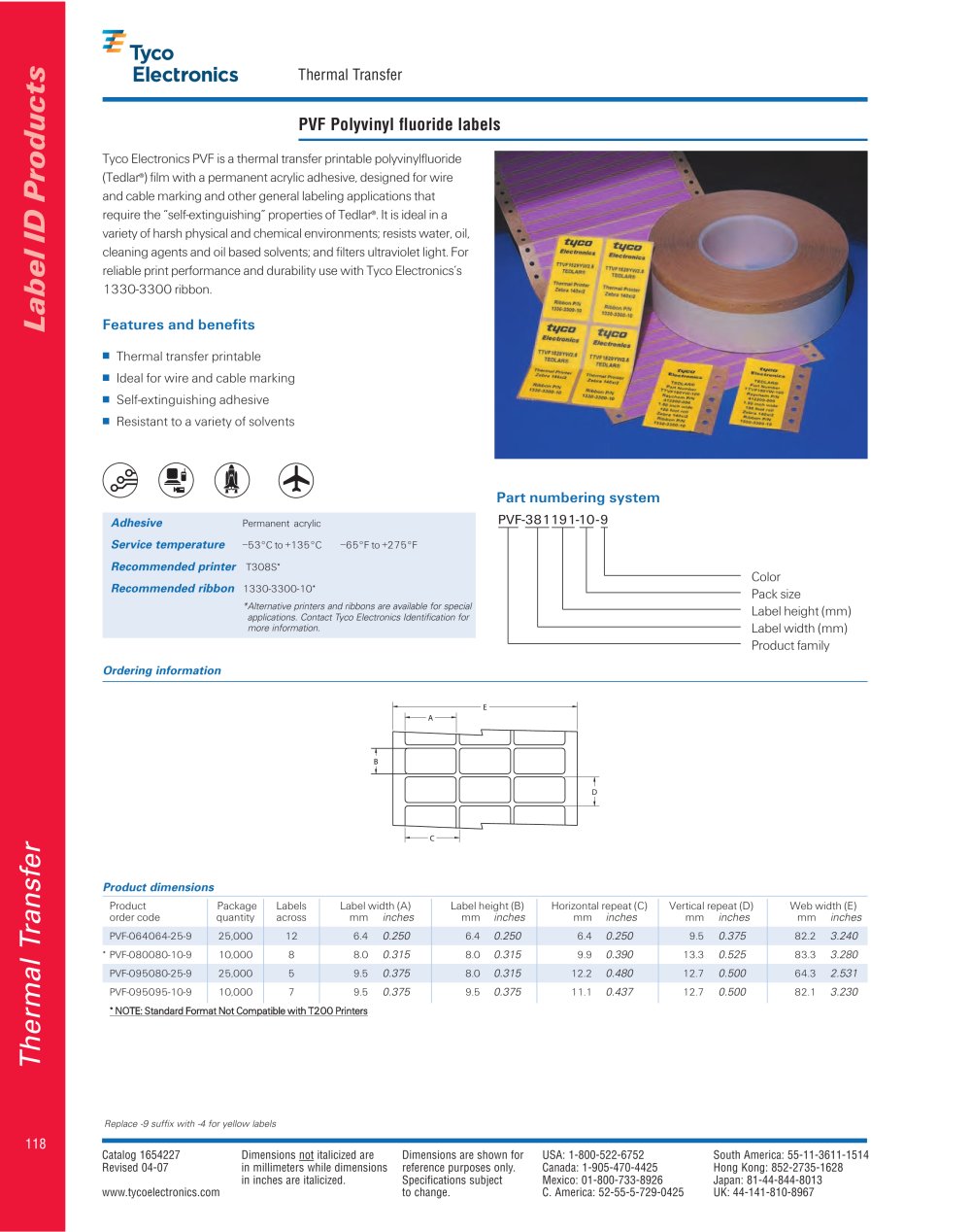 Tyco Electronics Identification - 155941, 41412, 80815