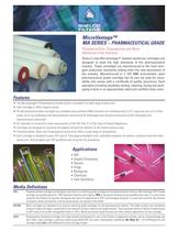 MicroVantage � MA Series - Pharmaceutical Grade Polyethersulfone, Polypropylene and Nylon Membrane Filter Elements