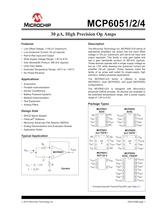 30 �A, High Precision Op Amps (MCP6051/2/4)