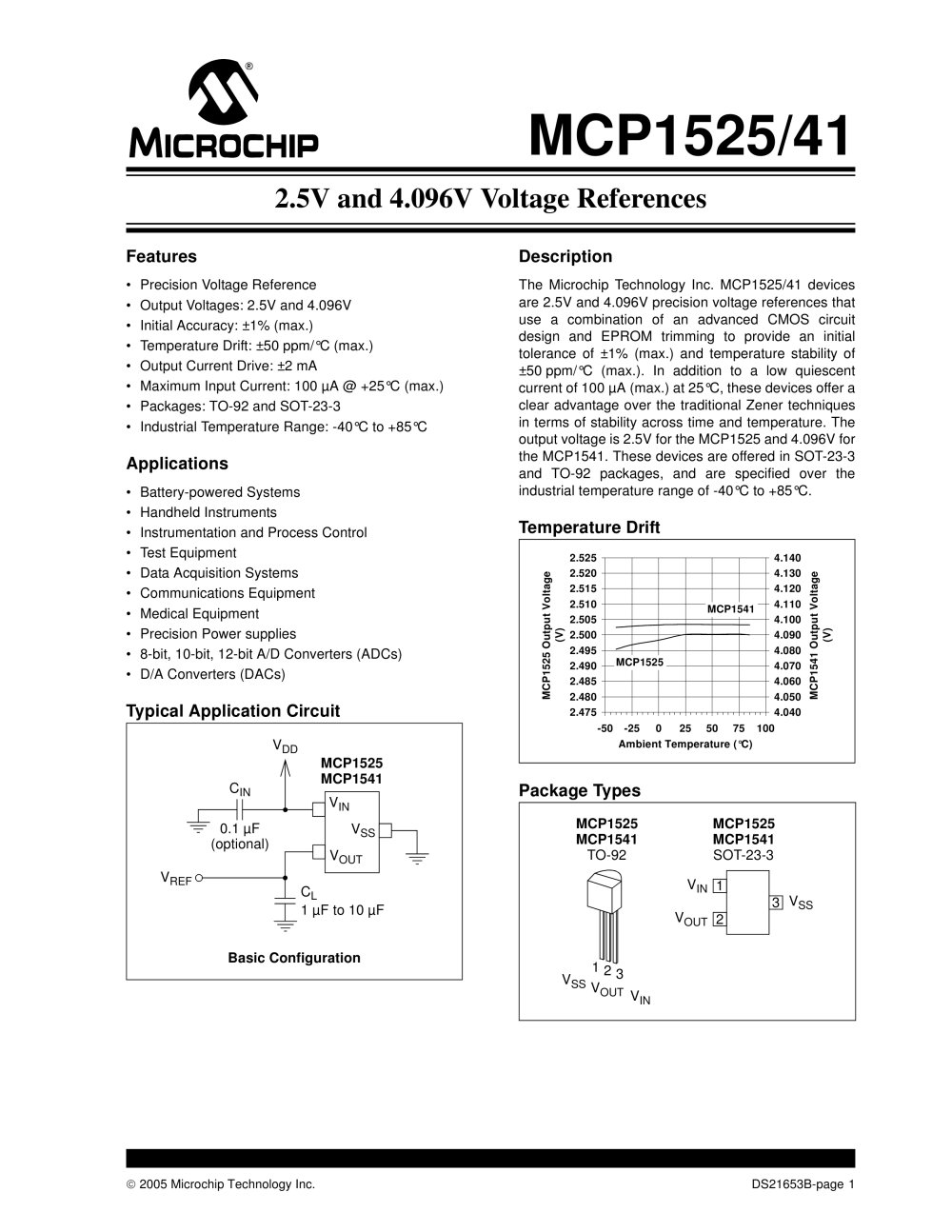 Power Management MCP1525/41 - Microchip Technology