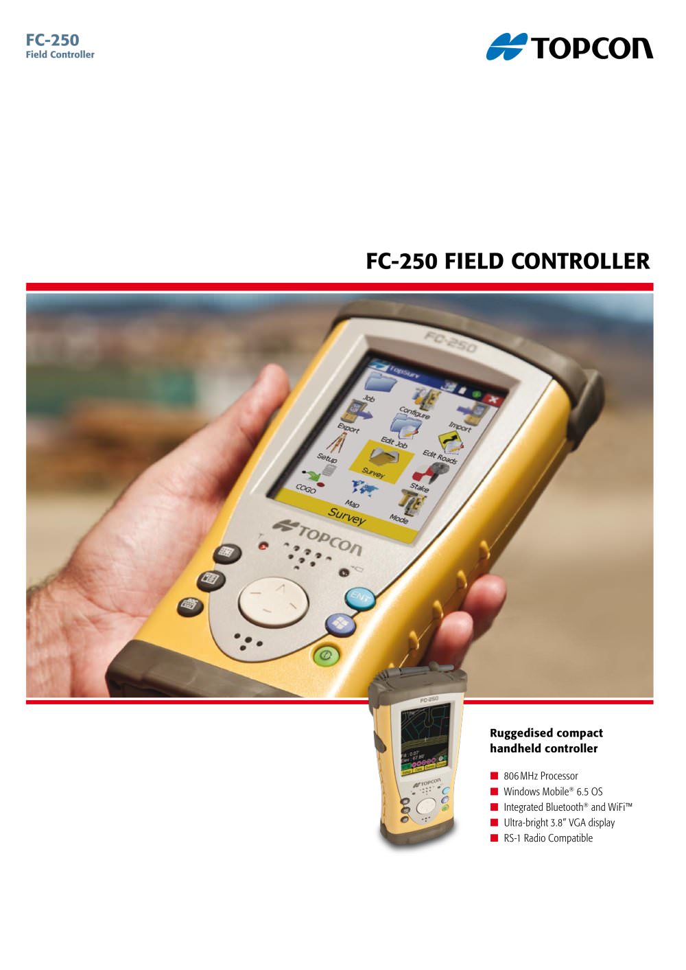 Field Controller (FC-250) - TOPCON EUROPE POSITIONING