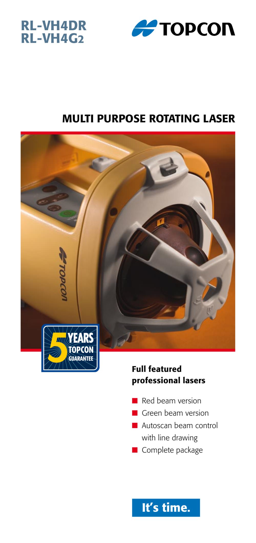 Multi-Purpose Rotating Laser (RL-VH4DR,  RL-VH4G2 ) - TOPCON EUROPE POSITIONING