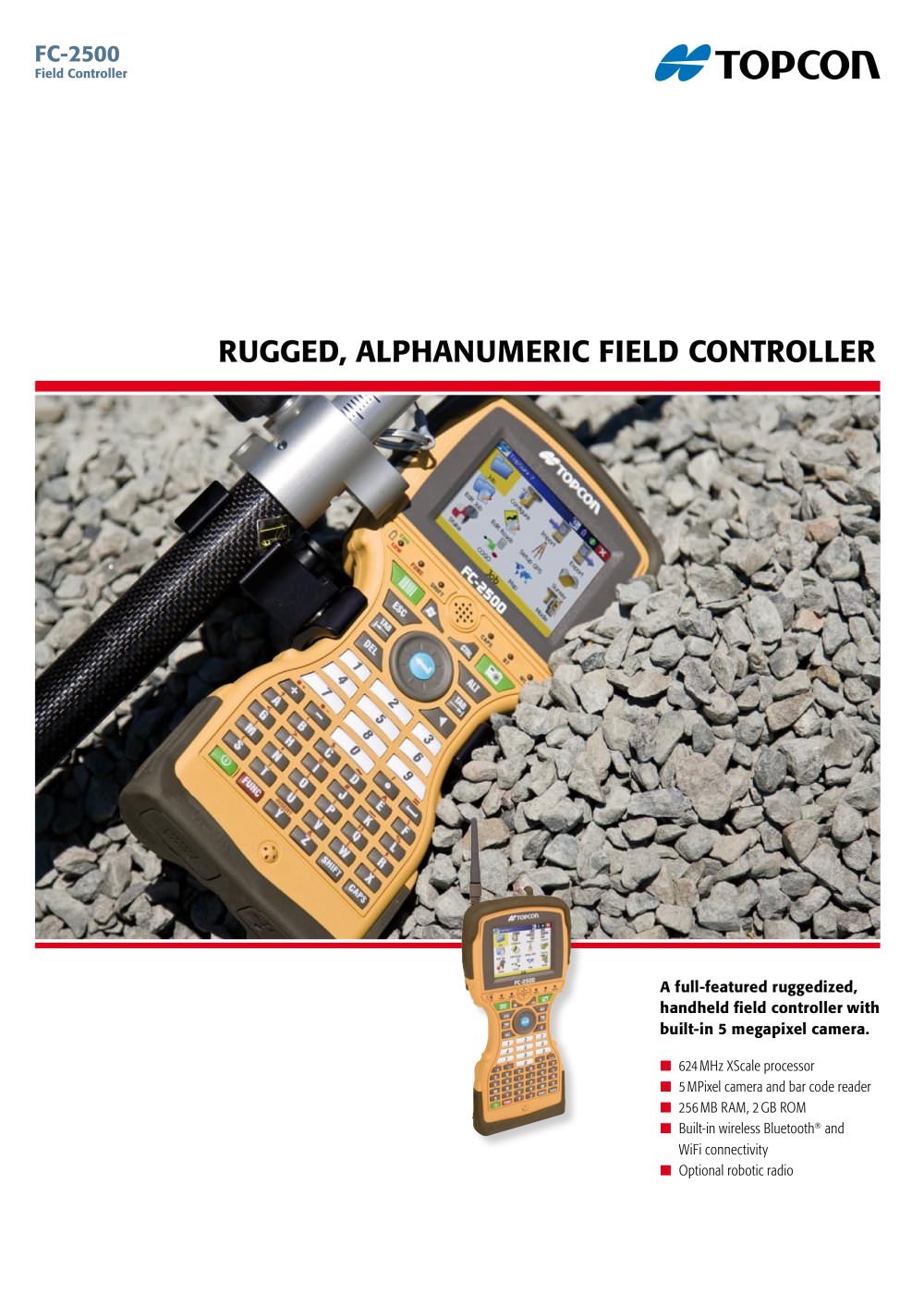 Rugged Alphanumeric Field Controller (FC-2500) - TOPCON EUROPE POSITIONING