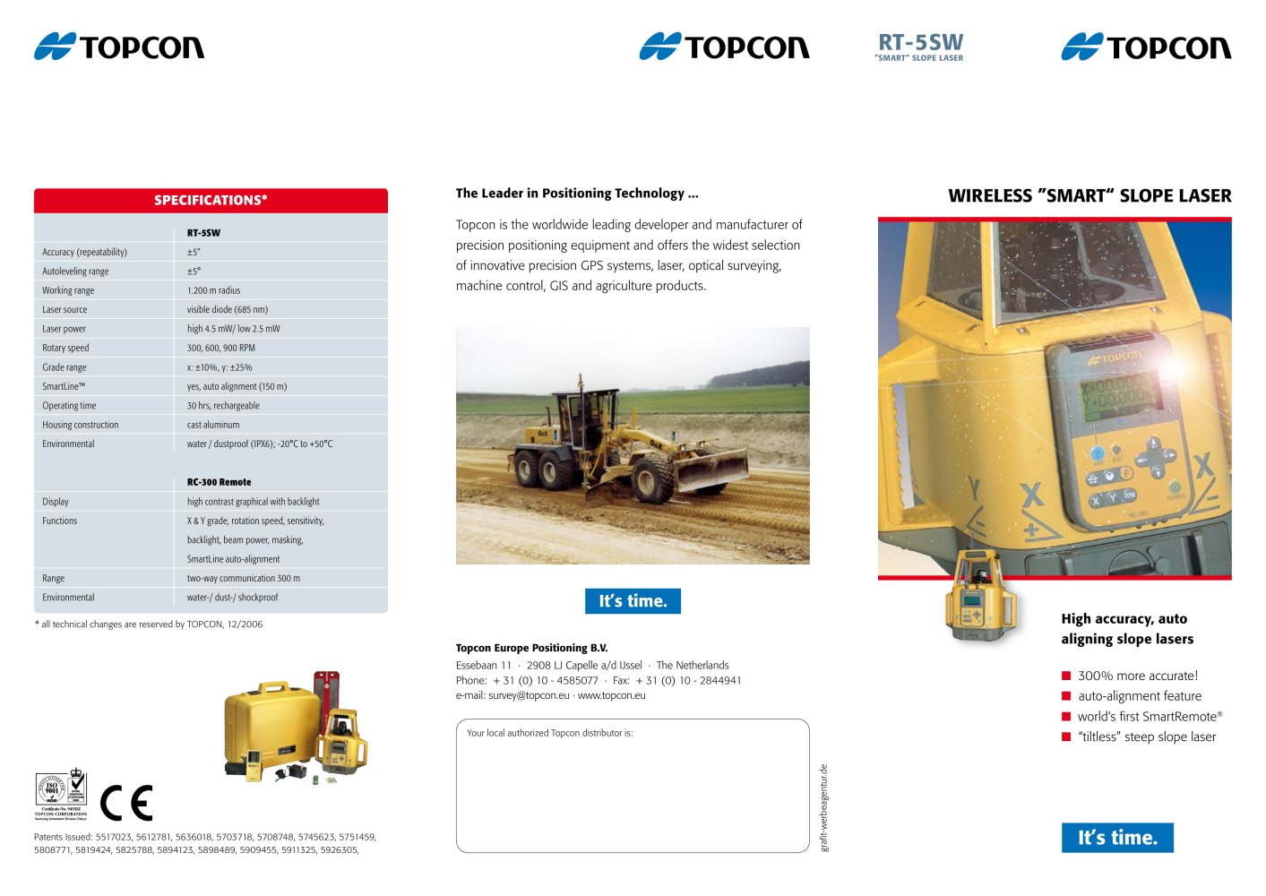 Wireless Smart Slope Laser (RT-5SW) - TOPCON EUROPE POSITIONING