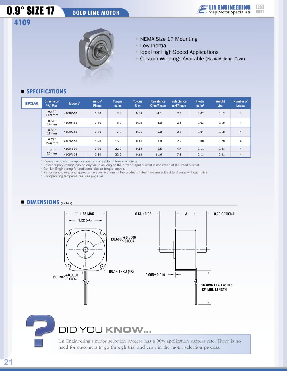 GOLD LINE MOTOR - Lin Engineering