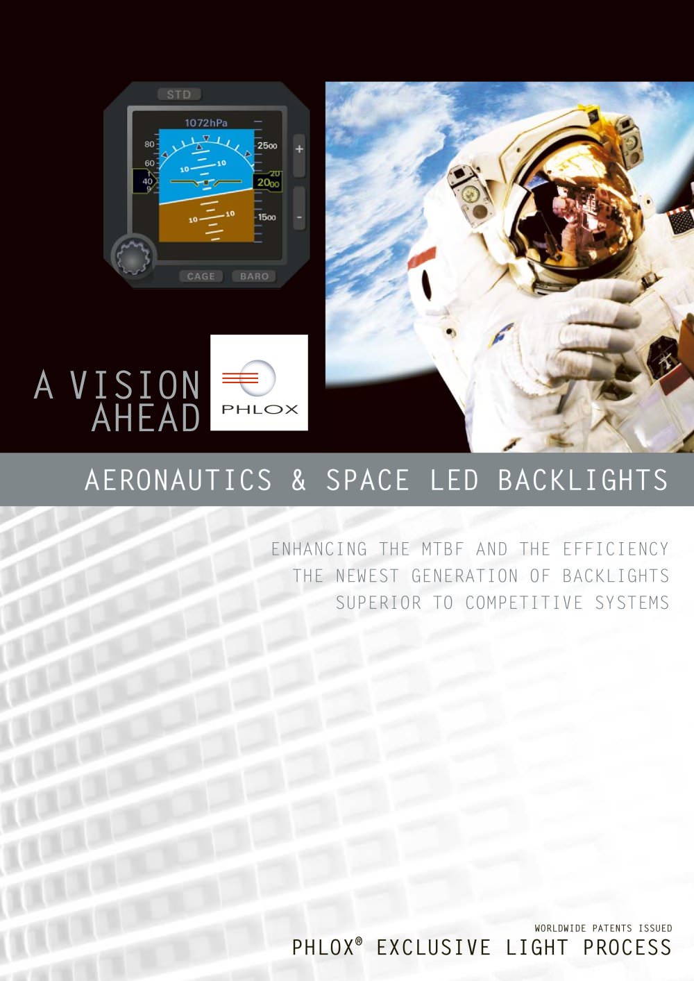 PHLOX&reg; LED Backlights for Aeronautics & Space - PHLOX