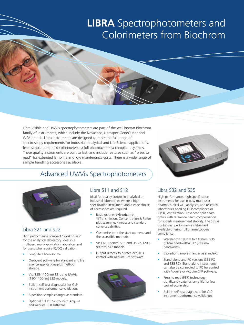 Biochrom Libra Spectrophotometers - Biochrom