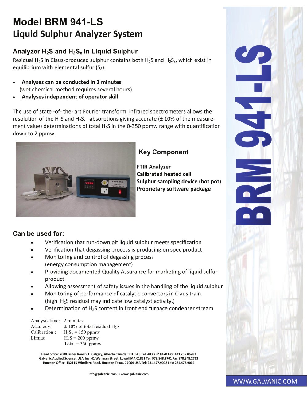 941 H2S in Liquid Sulfur - Galvanic