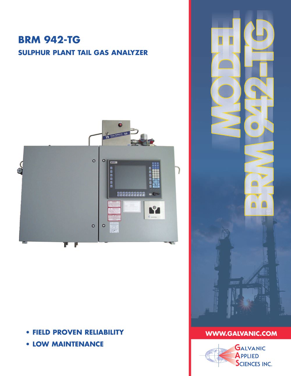 942 TG - Sulfur Plant Tail Gas Analyzer - Galvanic