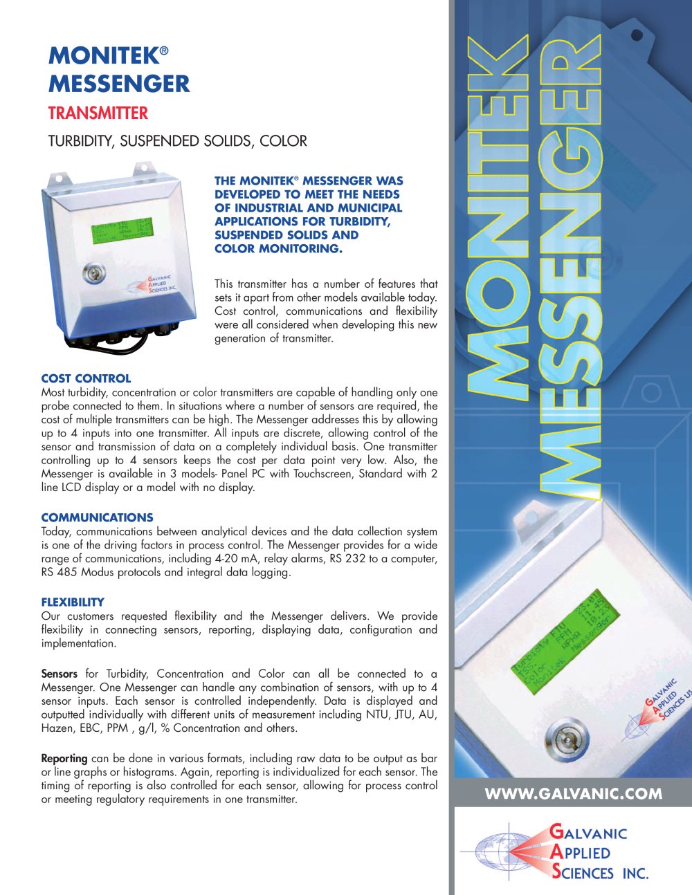 the Monitek Messenger Transmitter - Galvanic