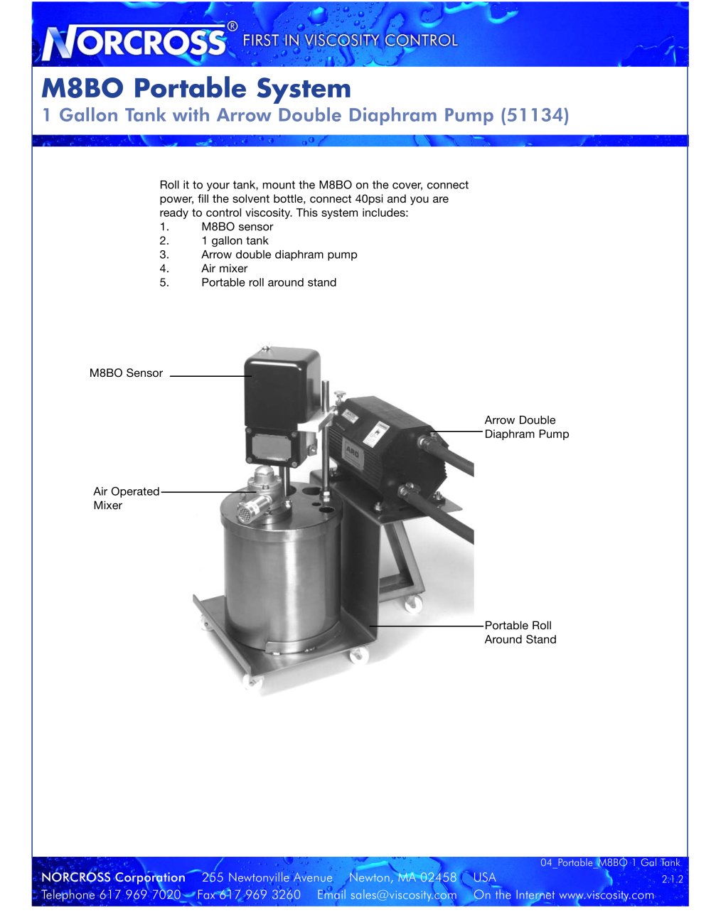 1 Gallon Tank with Arrow Double Diaphram Pump (51134)/pj - NORCROSS