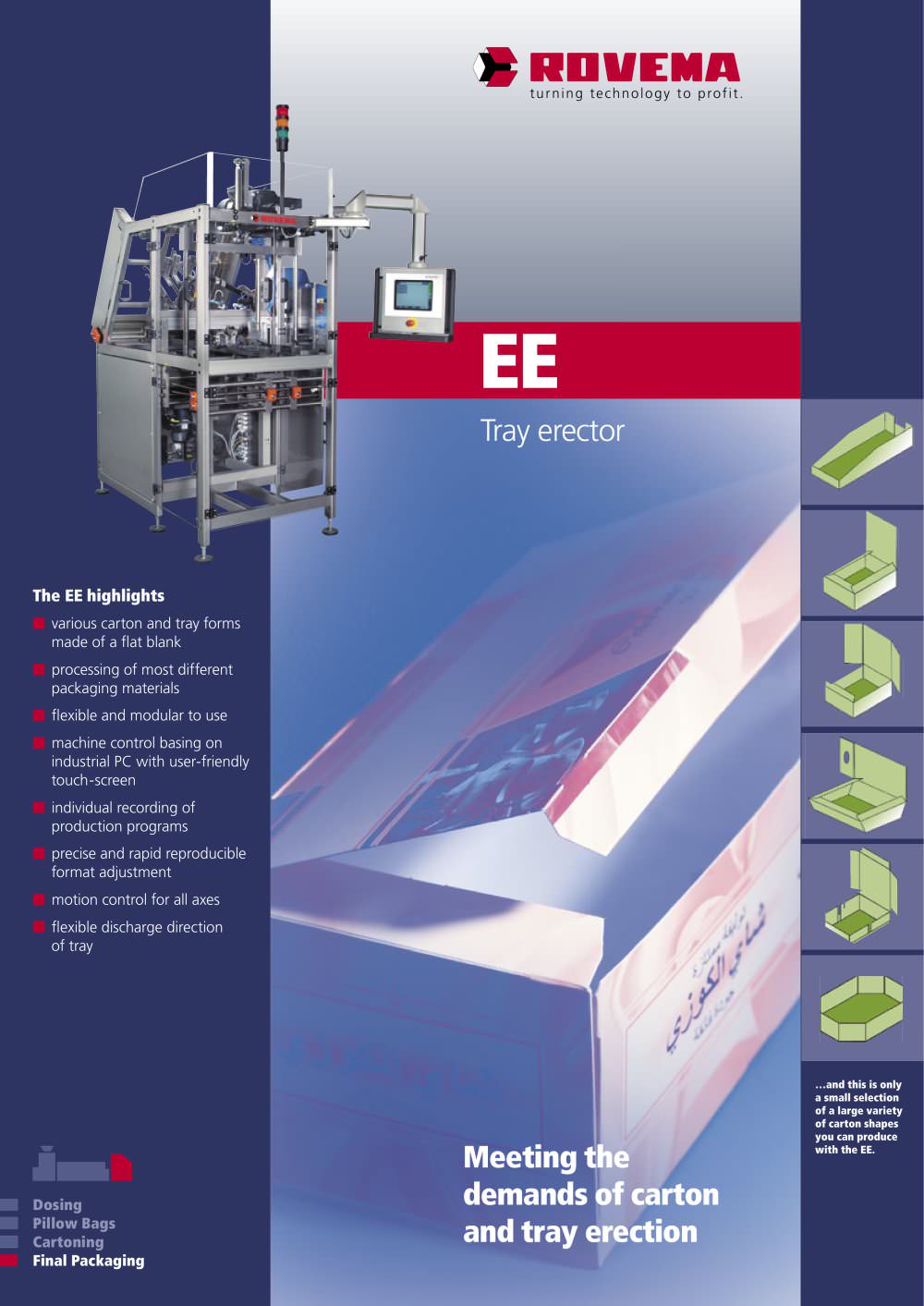 Tray erector EE - ROVEMA GmbH