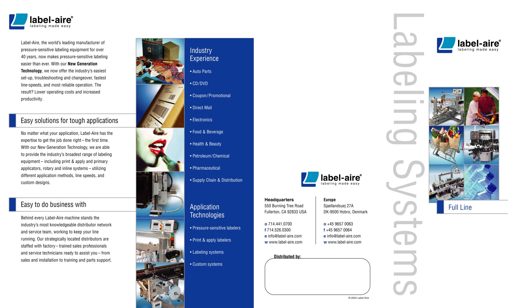 Labeling System Full Line Foldout - Label Aire, Inc.