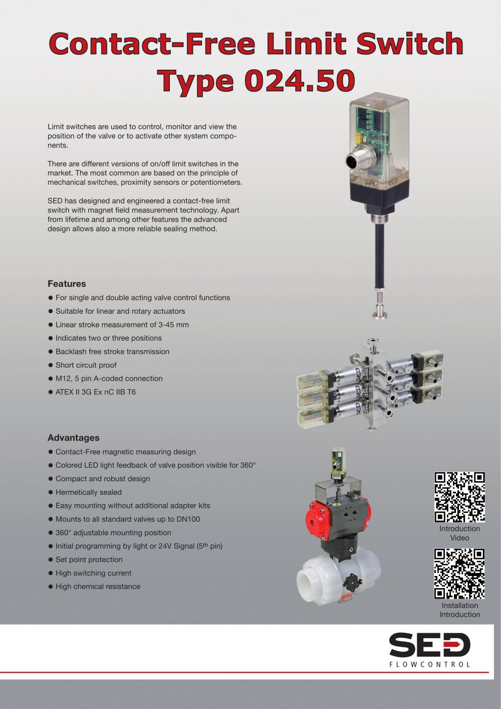 Contact-Free Limit Switch Type 024.50 - SED Flowcontrol