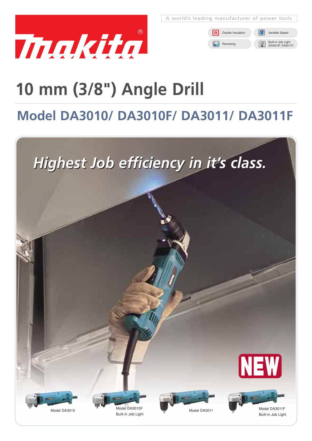 Angle Drill  DA3010F / DA3010 - MAKITA