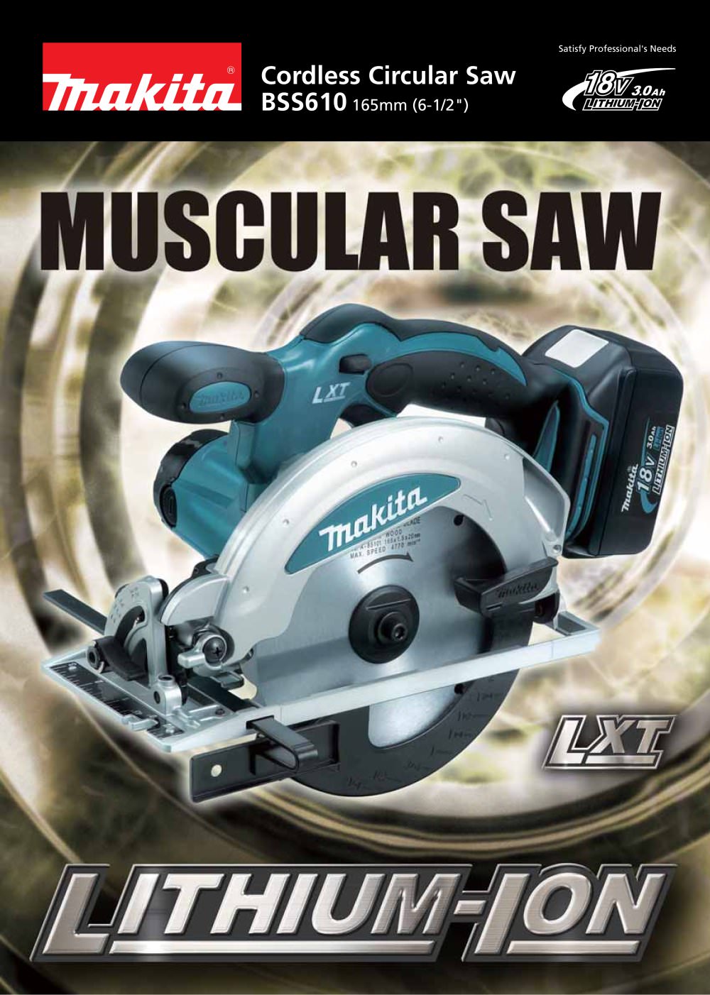 Cordless Circular Saw   BSS610 - MAKITA