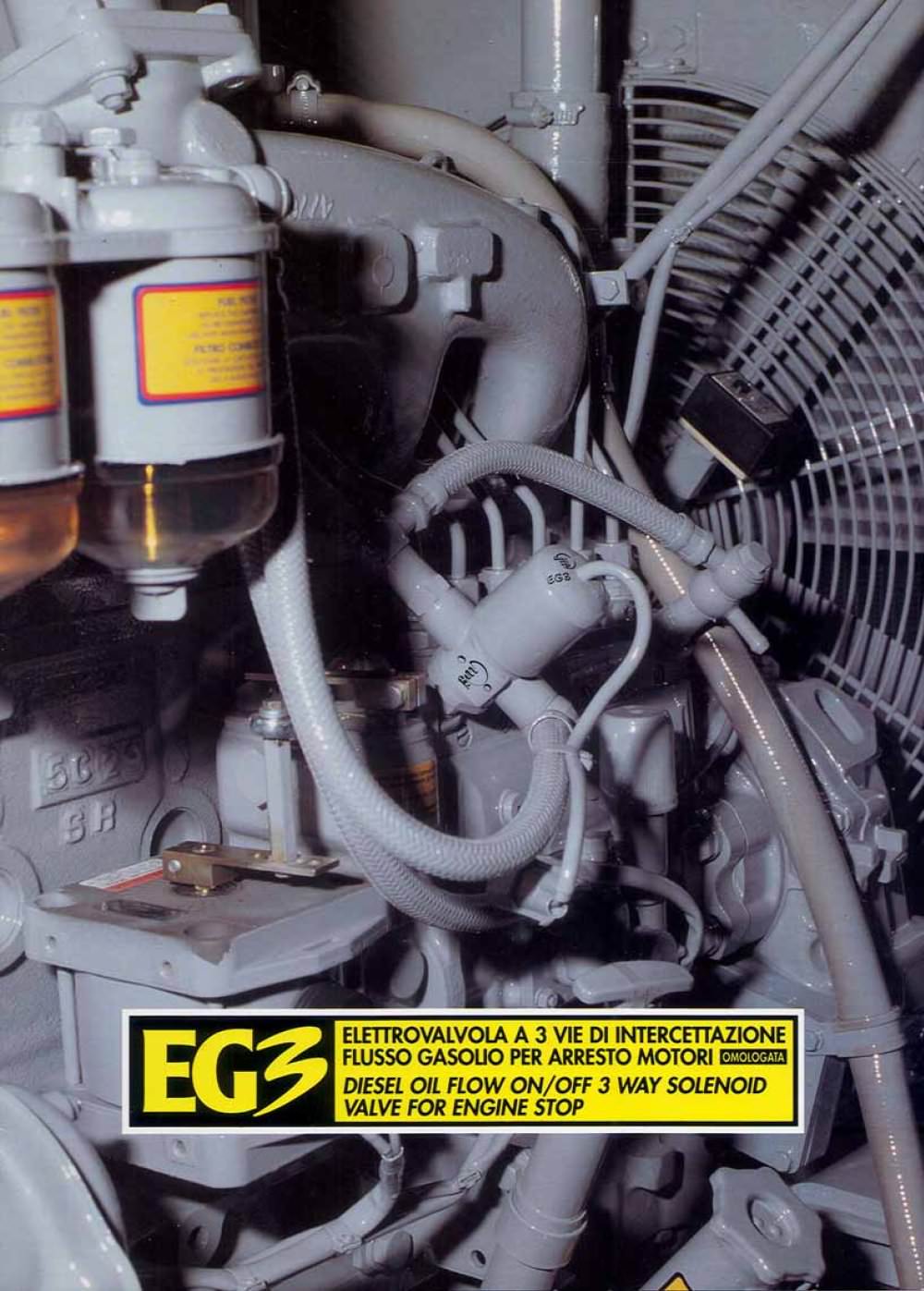 EG3 - DIESEL OIL FLOW ON/OFF 3 WAY SOLENOID VALVE FOR ENGINE STOP - C.E.I.