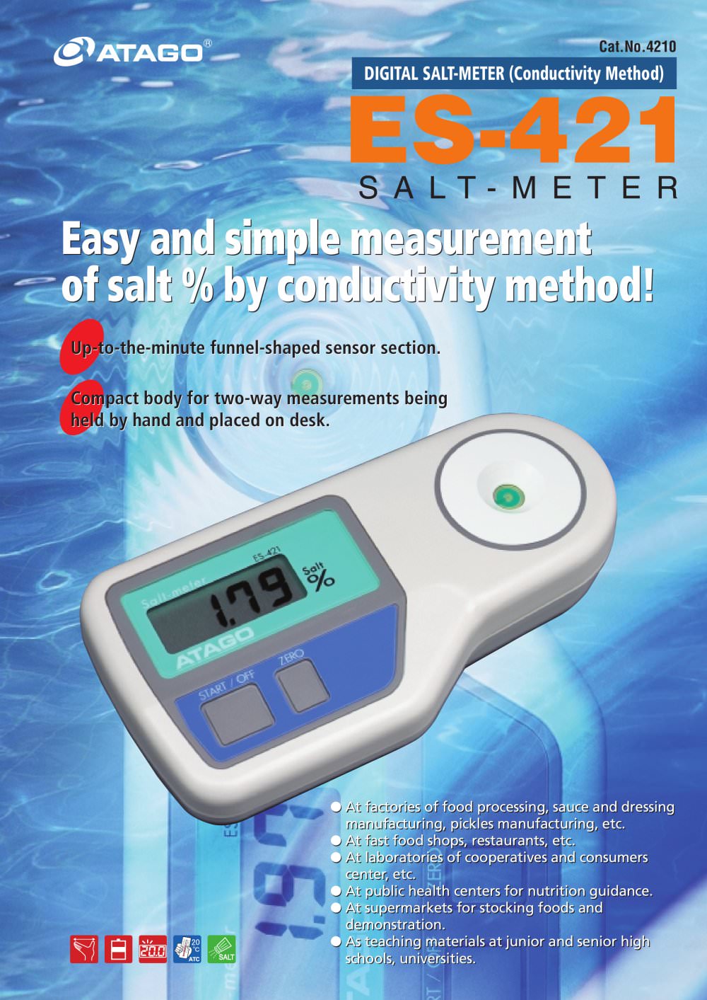 Atago -  Digital Salt-meter ES-421 - ATAGO