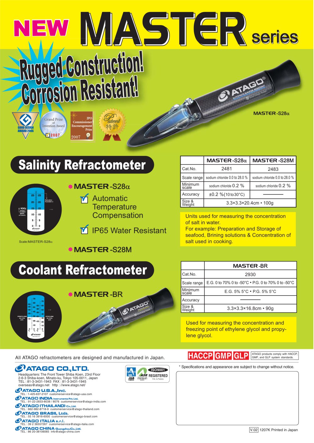 Salinity and Coolant Refractometer - ATAGO