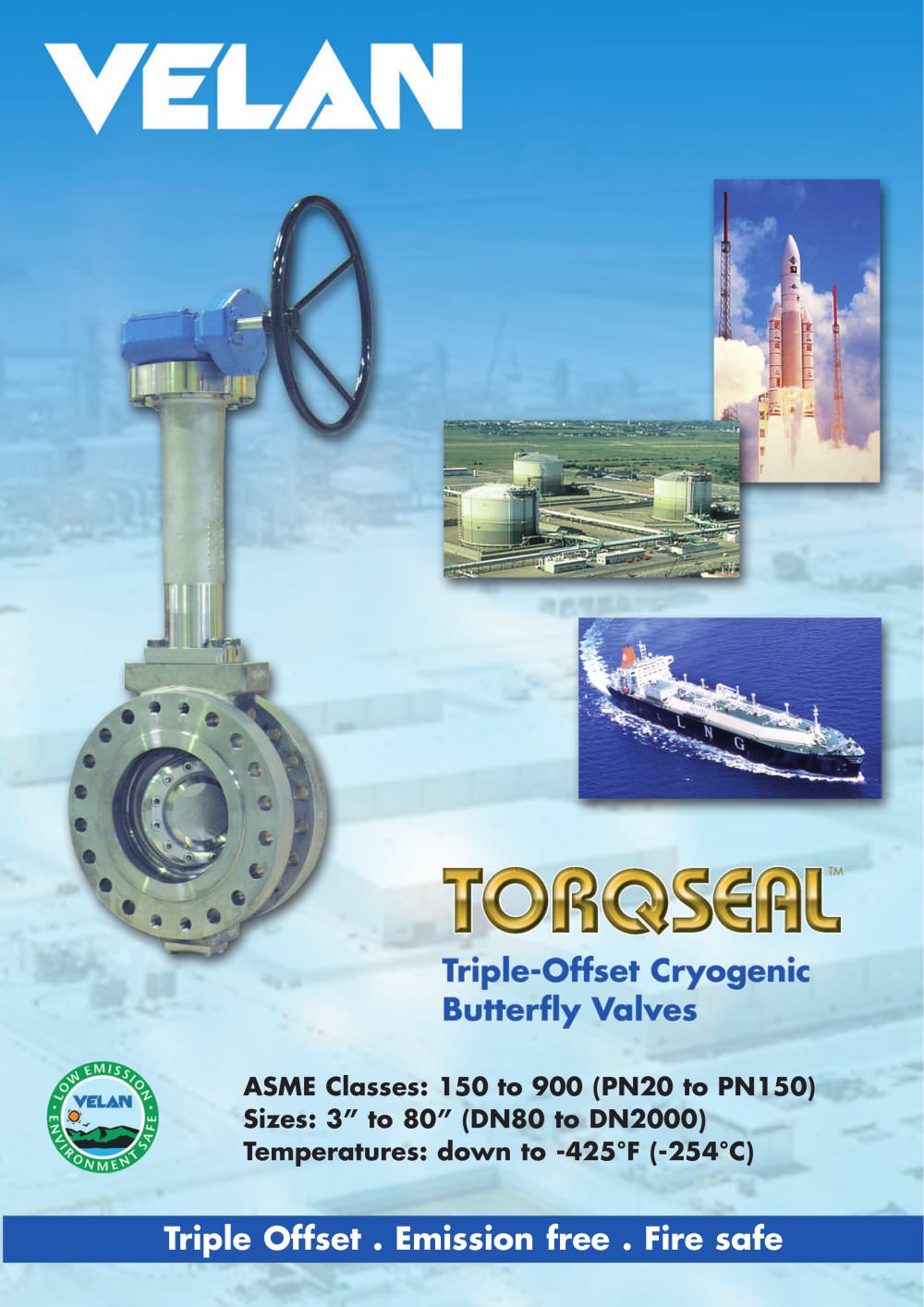 Cryogenic Torqseal triple-offset butterfly valves - VELAN