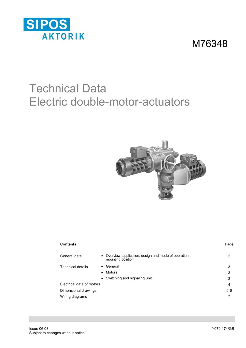 SIPOS electric double motor actuators - SIPOS Aktorik