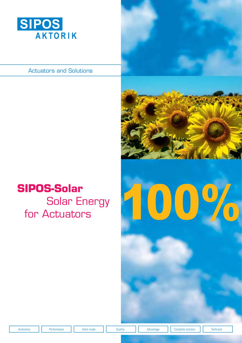 SIPOS Solar - solar energy for actuators - SIPOS Aktorik