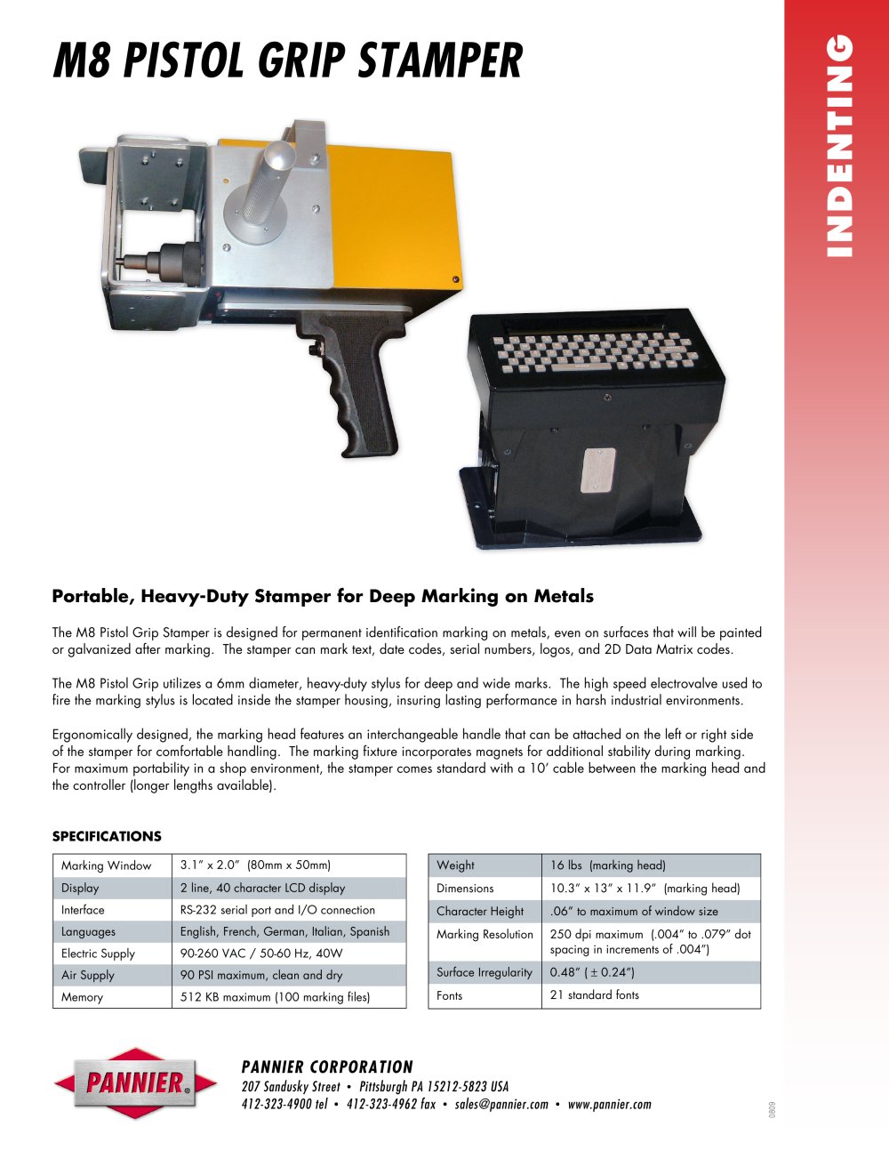 M8 Pistol Grip Stamper - Pannier