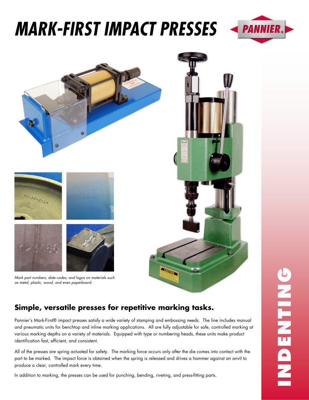 Mark-First&reg; Impact Presses - Pannier