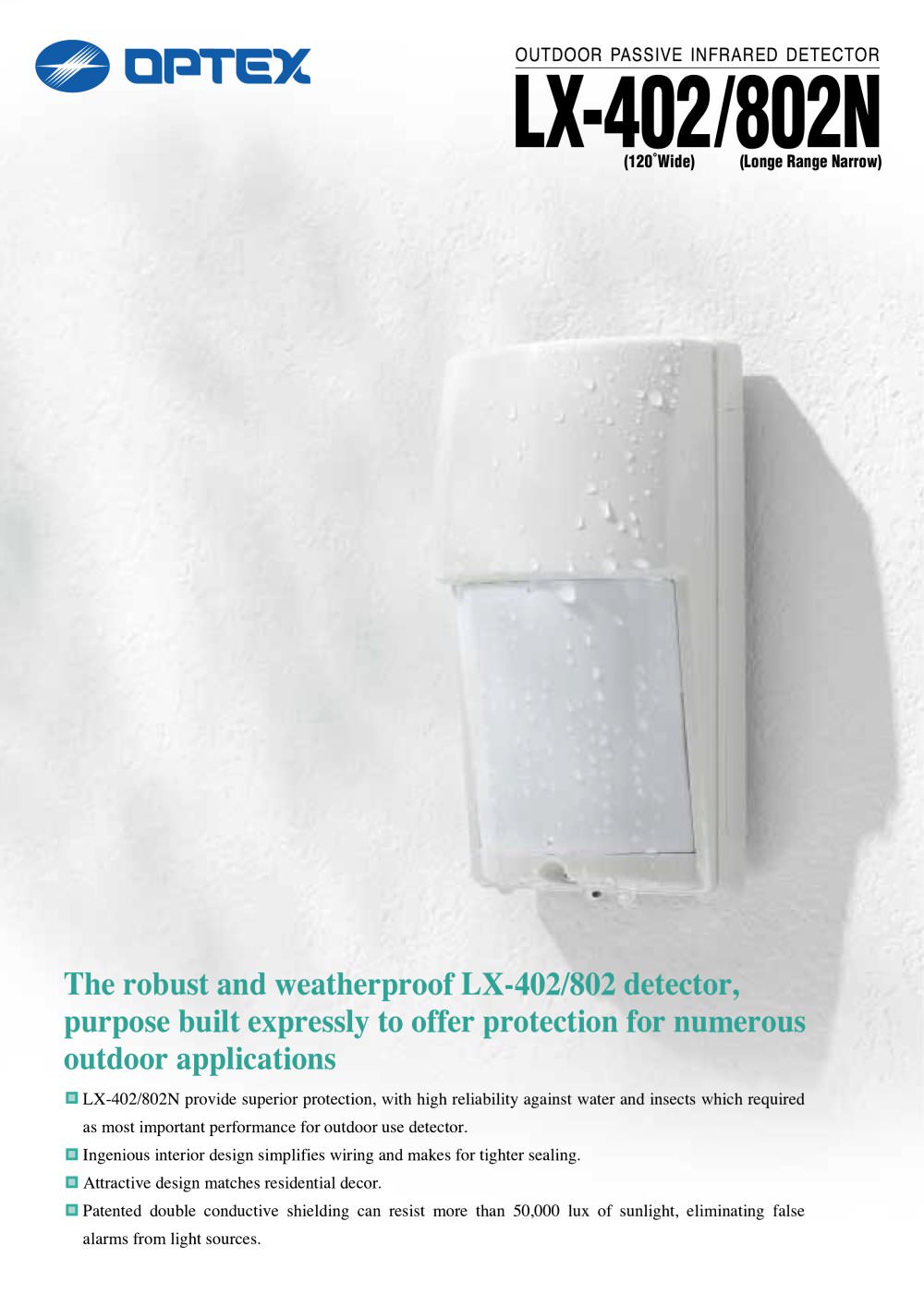 Optex - Catalog LX_402_802N - OPTEX SEC Division