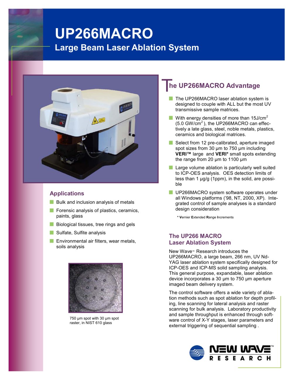 Nd:YAG Laser Ablation system - New Wave Research